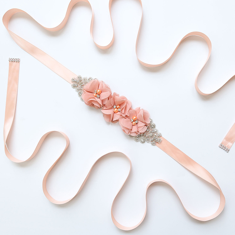 Bridal Sash Ribbon - Ceintures de mariée en tissu mousseline