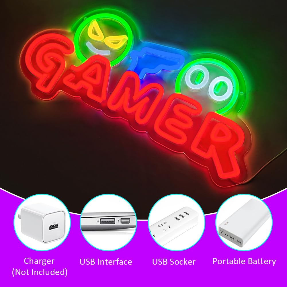 Enseigne néon LED Gamer, Lampe - Wedding Zone avis et prix