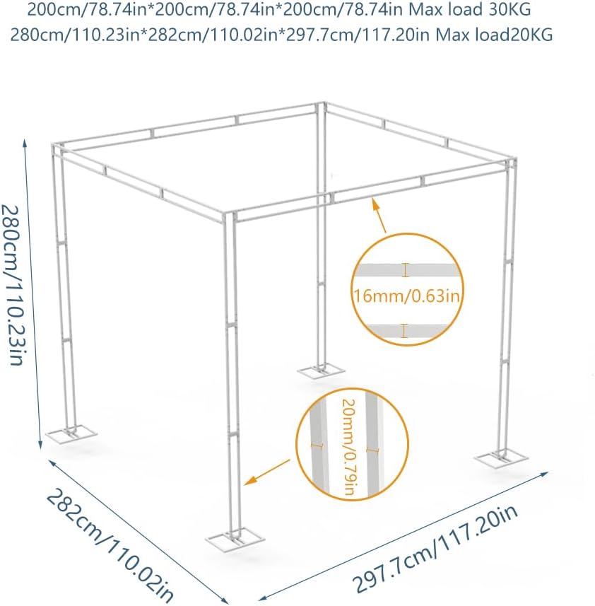 Kit de support de toile de fon - Wedding Support avis et prix
