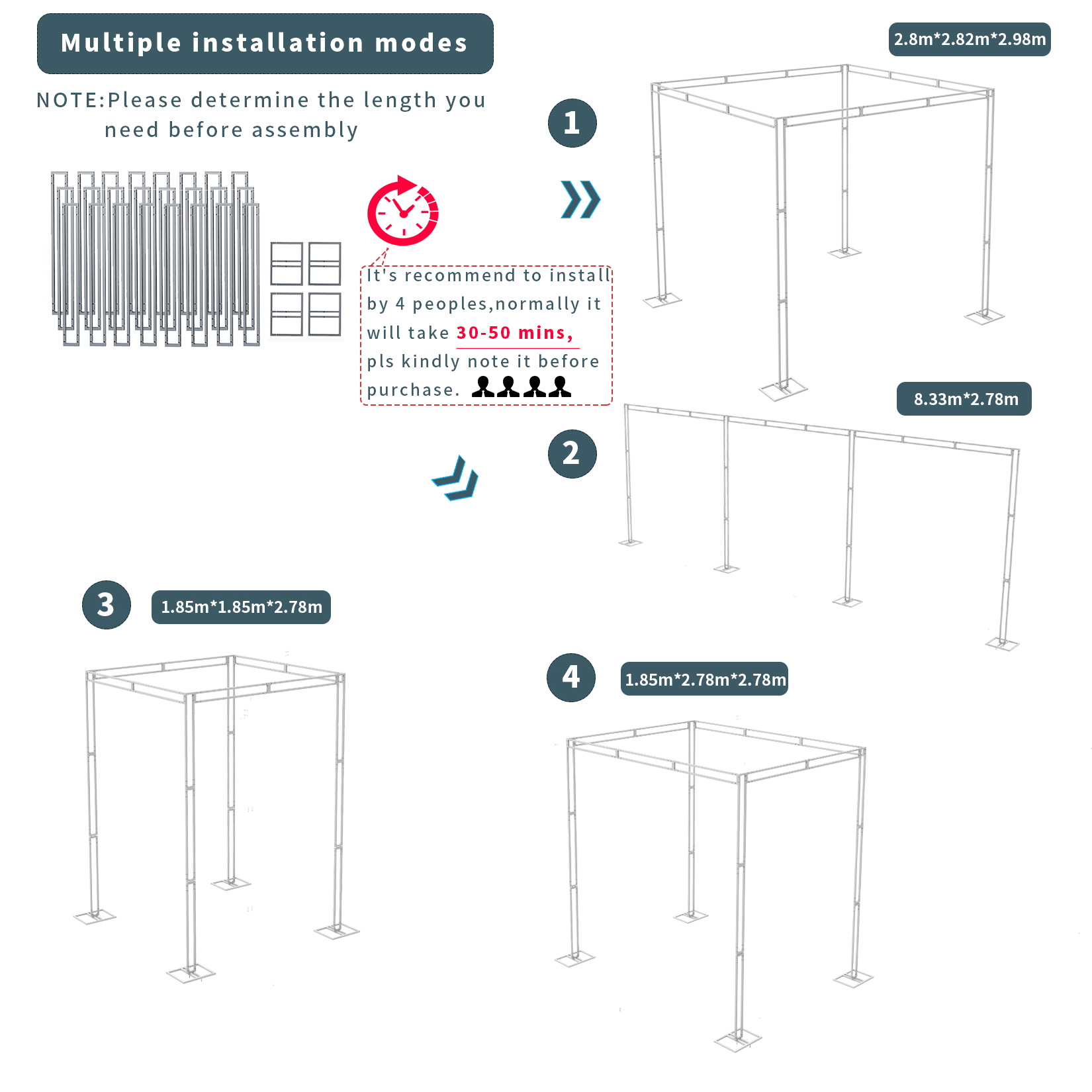 Kit de support de toile de fon - Wedding Support avis et prix