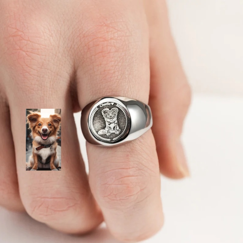 Bague signet personnalisée ave - Wedding Zone avis et prix